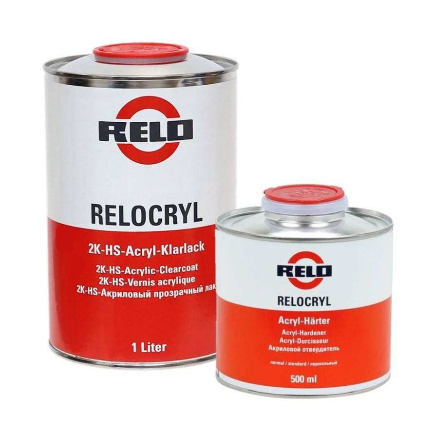 Акриловий лак Relo Relocryl Klarlack НS 1 л (с отвердителем Relocryl Acryl-Härter 0.5 л), Бесцветный
Акриловий лак Relo Relocryl Klarlack НS 1 л (с отвердителем Relocryl Acryl-Härter 0.5 л), Бесцветный