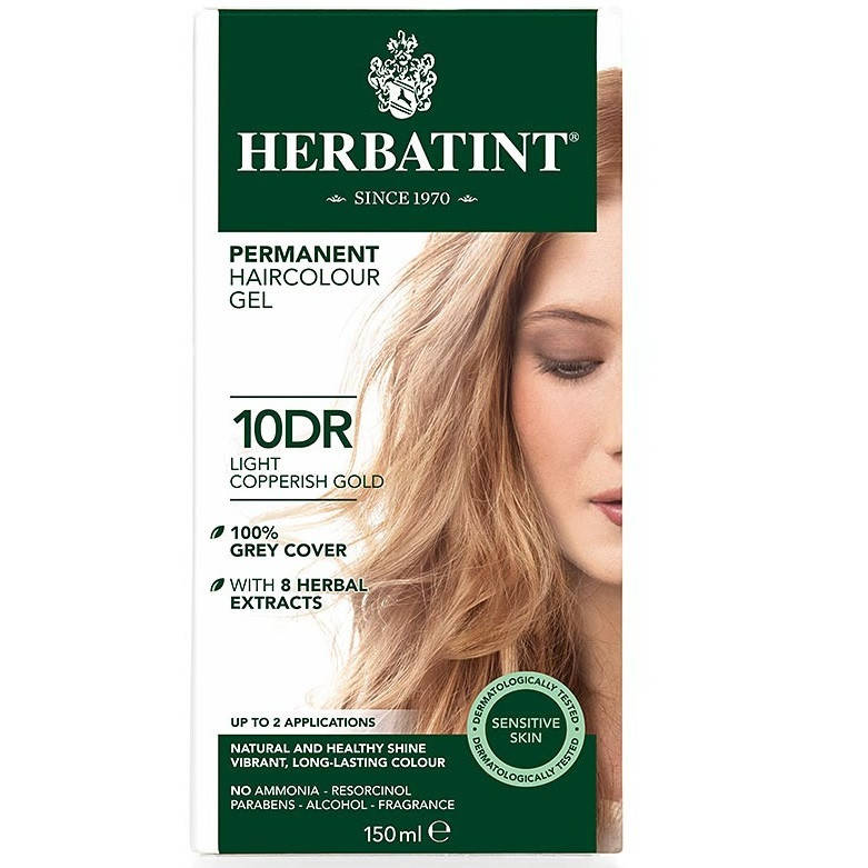 Краска для волос Herbatint - светлый медно-золотой блондин 10DR, Перманентная краска-гель для волос
Краска для волос Herbatint - светлый медно-золотой блондин 10DR, Перманентная краска-гель для волос