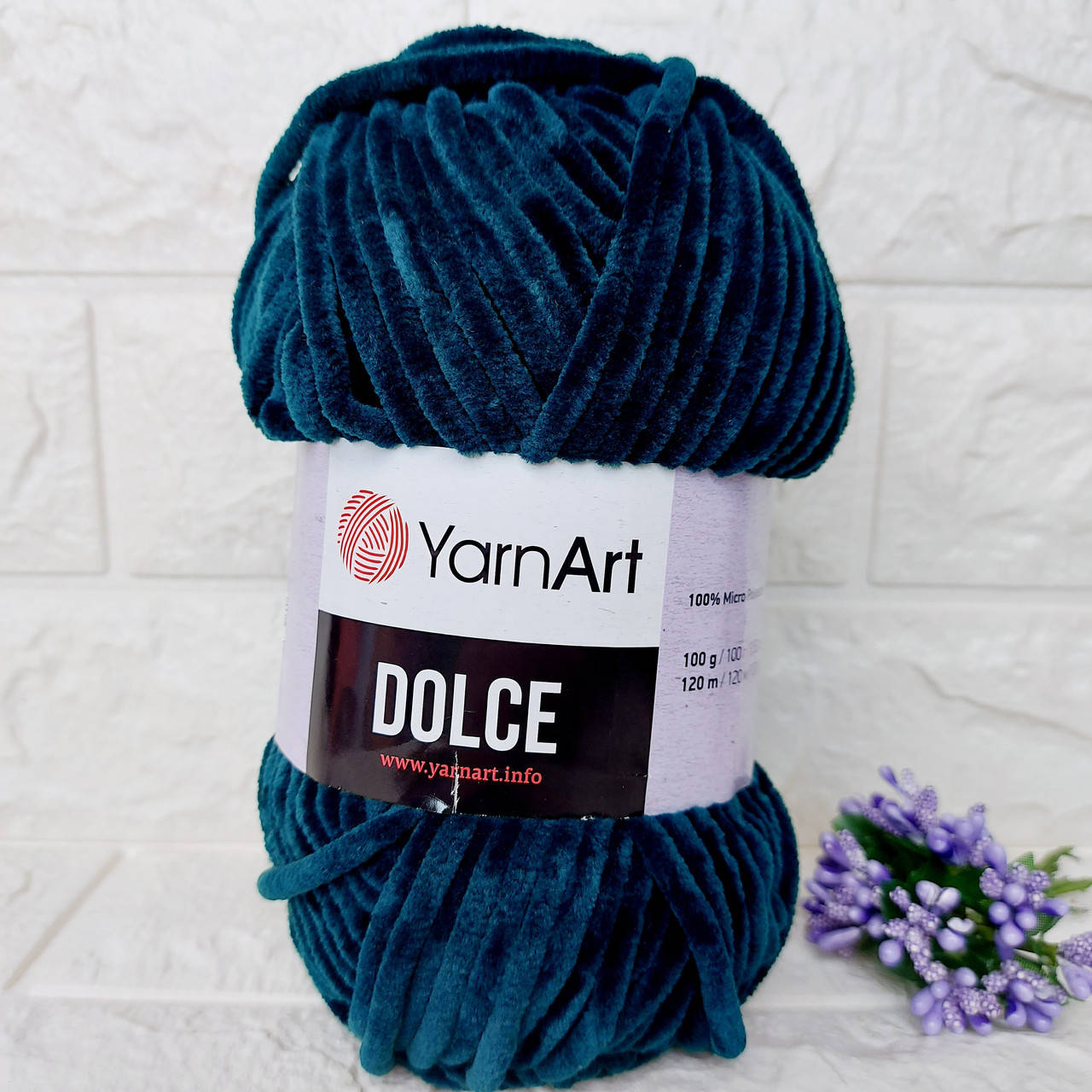 Плюшевая пряжа YarnArt Dolce 774 зелёный 
Плюшевая пряжа YarnArt Dolce 774 зелёный