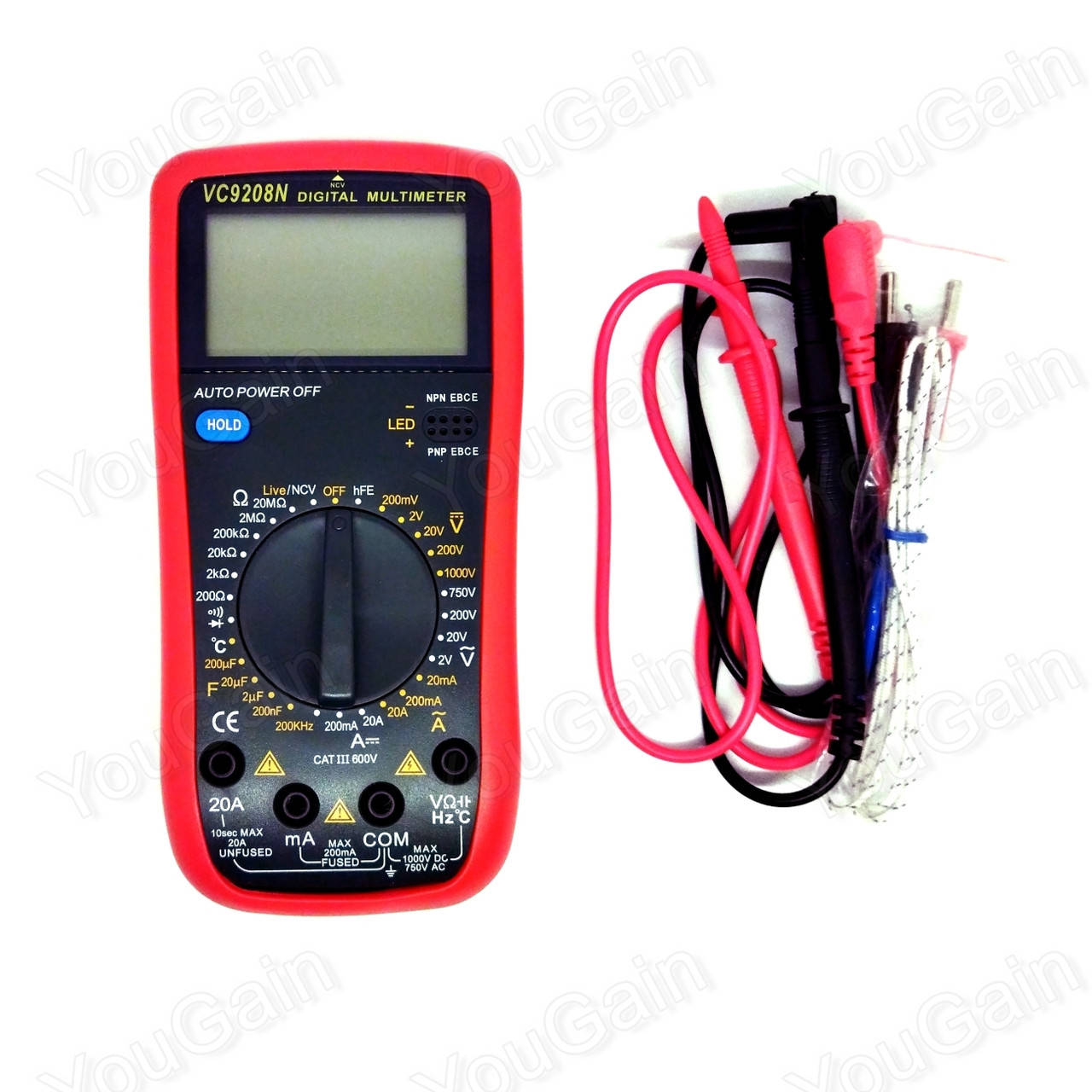 Мультиметр VC9208N (с термопарой)
Мультиметр VC9208N (с термопарой)