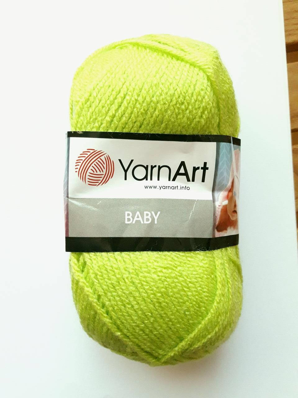 Нитки для вязания, пряжа акриловая детская Baby YarnArt, 100% акрил 50 гр., 150 м, Колір 13854, салатовий, Салатовый
Нитки для вязания, пряжа акриловая детская Baby YarnArt, 100% акрил 50 гр., 150 м, Колір 13854, салатовий, Салатовый