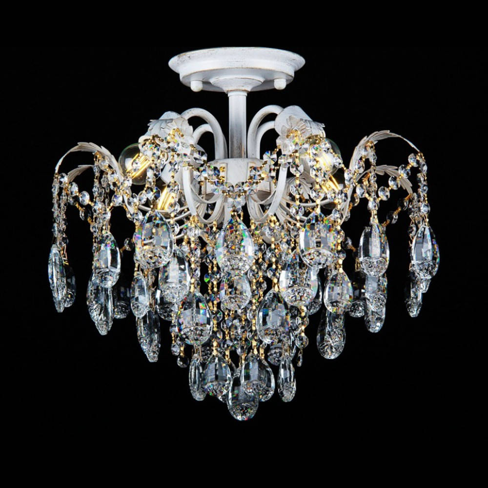 Хрустальная люстра на 4 лампочки белая с золотой патиной СветМира VL-L7097/4 (WG), Белый
Хрустальная люстра на 4 лампочки белая с золотой патиной СветМира VL-L7097/4 (WG), Белый