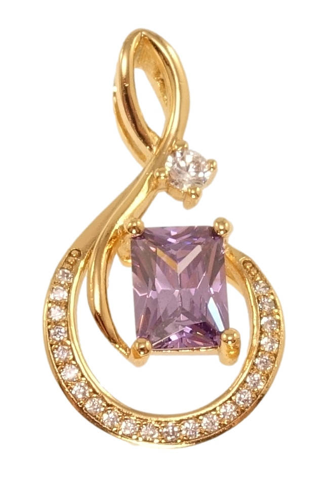 Кулон Xuping Позолота 18K "Изящная подвеска с сиреневым фианитом и цирконием" для цепочки до 4мм
Кулон Xuping Позолота 18K "Изящная подвеска с сиреневым фианитом и цирконием" для цепочки до 4мм