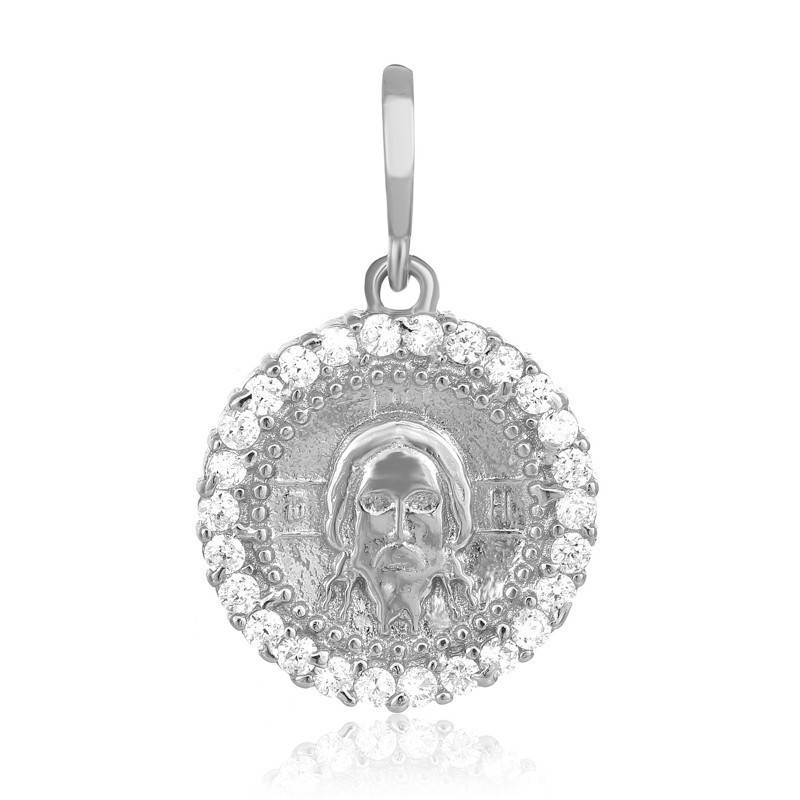 Серебряный подвес с фианитом - "Икона Спаса Нерукотворного" П2Ф/339
Серебряный подвес с фианитом - "Икона Спаса Нерукотворного" П2Ф/339