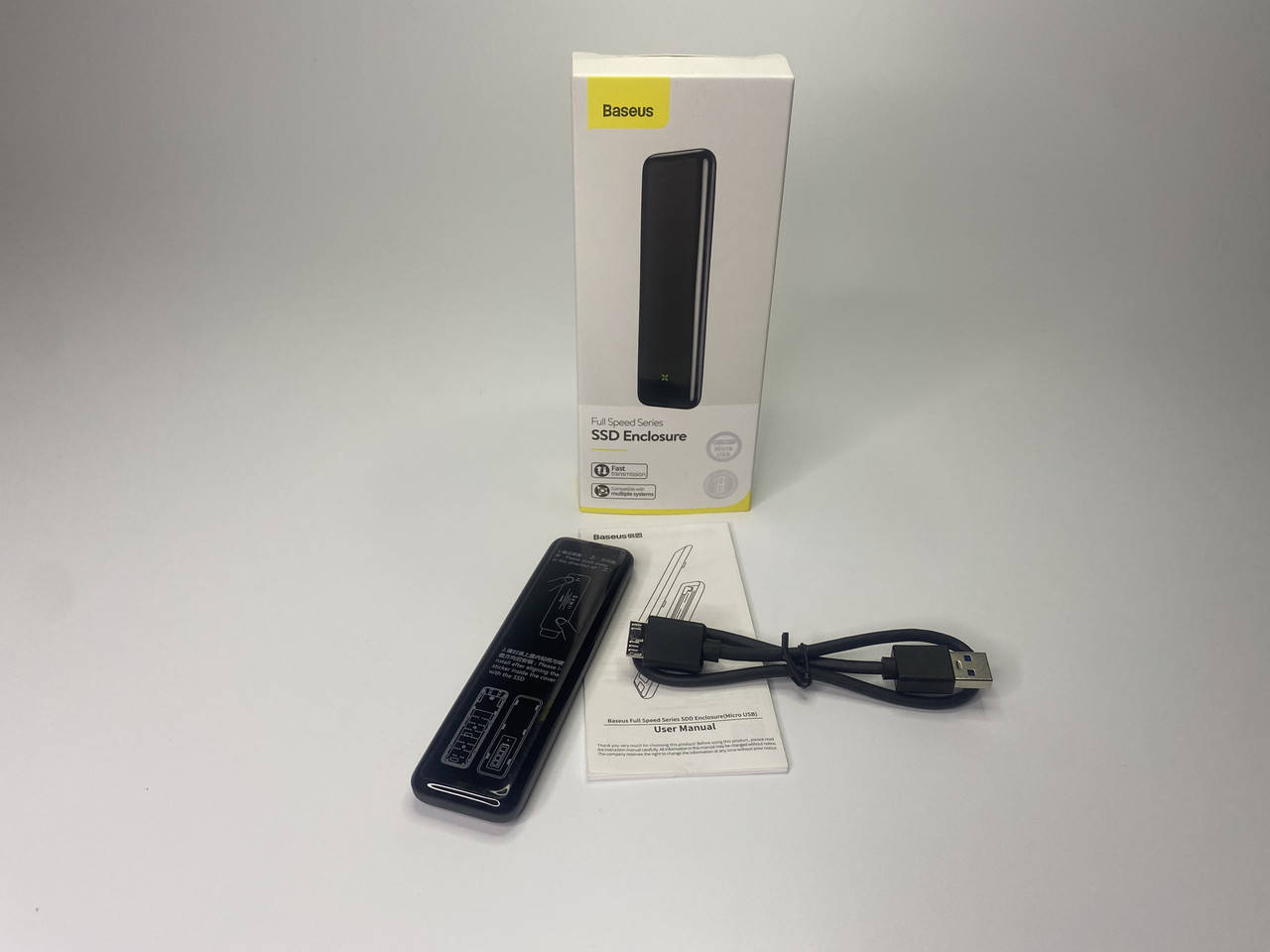 Внешний карман для SSD диска M.2 Baseus Full Speed Enclosure Micro-USB Темно-серый (CAYPH-D0G)
Внешний карман для SSD диска M.2 Baseus Full Speed Enclosure Micro-USB Темно-серый (CAYPH-D0G)