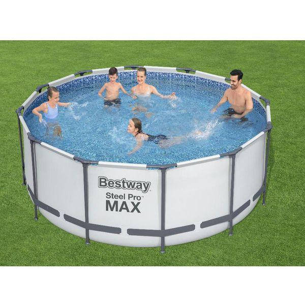 Бассейн каркасный Bestway 56420 Steel Pro Max™, тент, лестница, фильтр-насос (366-122 см, объем 10250 л).
Бассейн каркасный Bestway 56420 Steel Pro Max™, тент, лестница, фильтр-насос (366-122 см, объем 10250 л).