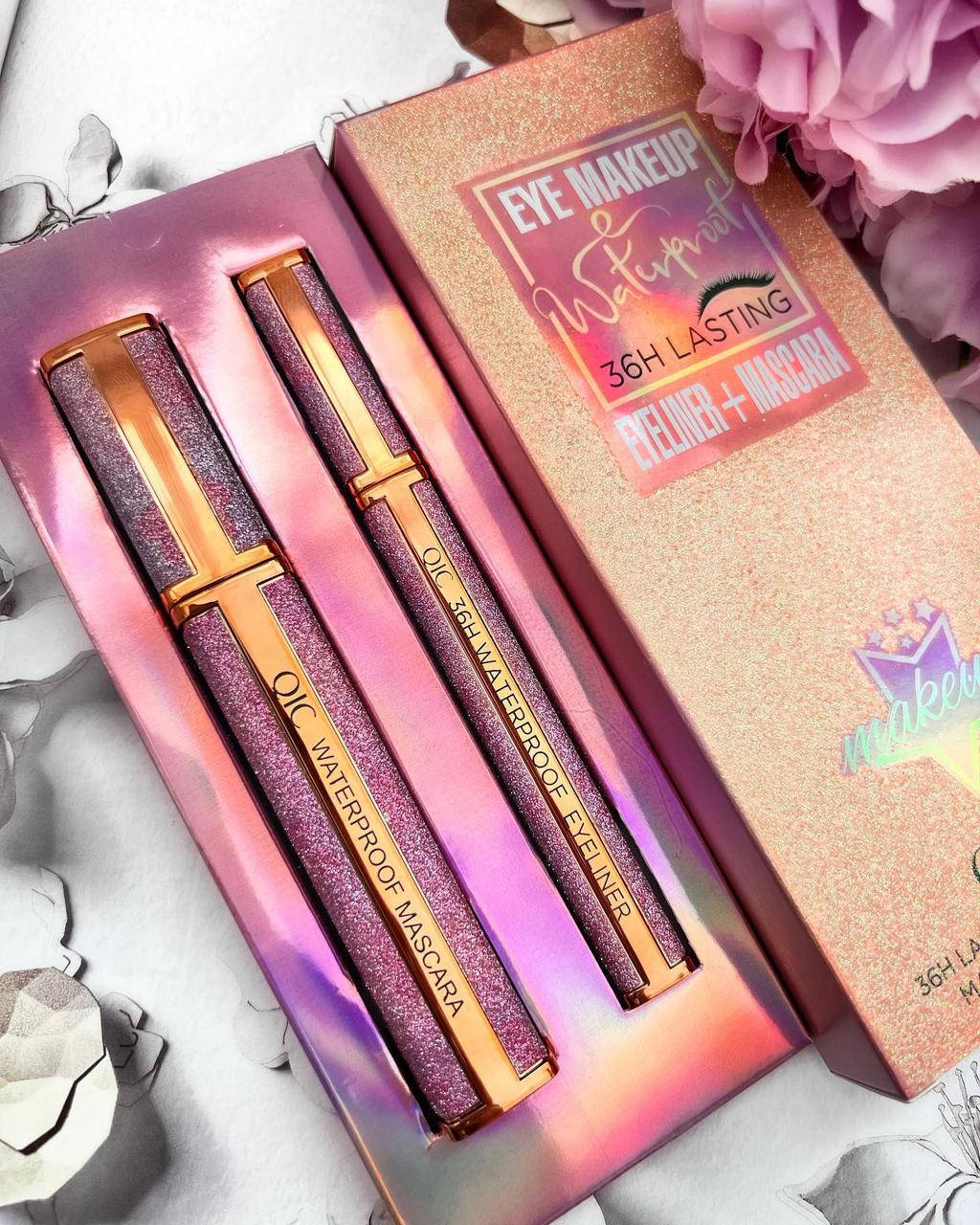 Набор 2 в 1 подводка фломастер и тушь для ресниц QIC Eyeliner+Mascara 36H Lasting Waterproof, Черный
Набор 2 в 1 подводка фломастер и тушь для ресниц QIC Eyeliner+Mascara 36H Lasting Waterproof, Черный
