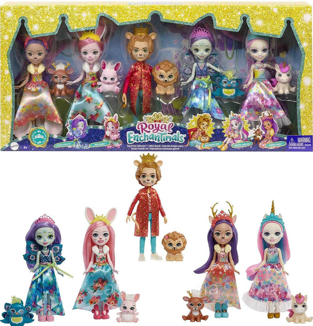 Набор из 5 кукол Royal Enchantimals, Королевский набор с куклами Энчантималс и питомцами
Набор из 5 кукол Royal Enchantimals, Королевский набор с куклами Энчантималс и питомцами