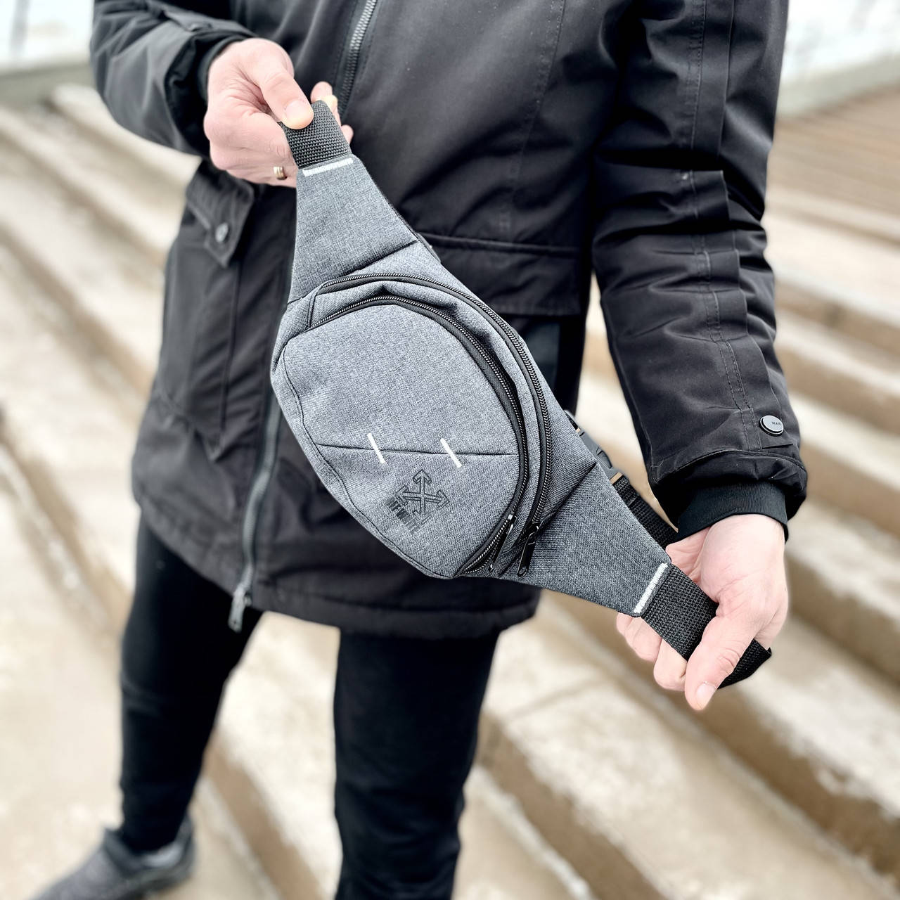 Бананка серая мужская спортивная городская OFF WHITE сумка мужская нагрудная текстильная, слинг мужской, Серый
Бананка серая мужская спортивная городская OFF WHITE сумка мужская нагрудная текстильная, слинг мужской, Серый