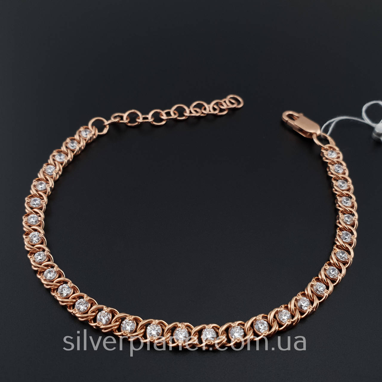 Серебряный браслет позолоченный женский арабка с камнями фианитами. С цепочкой - регулируемый
Серебряный браслет позолоченный женский арабка с камнями фианитами. С цепочкой - регулируемый