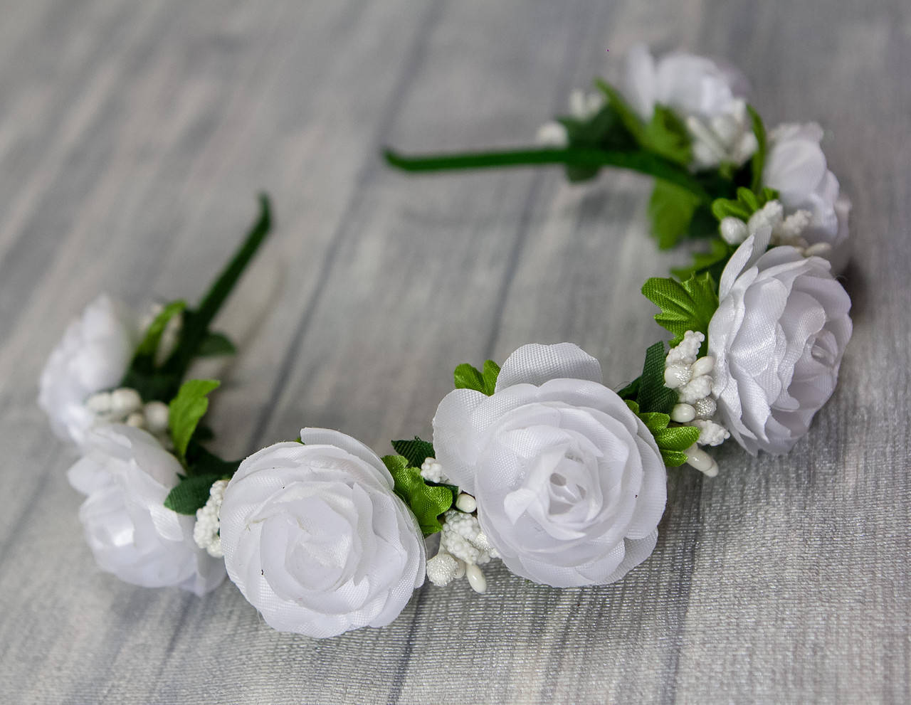 Обруч для волосся Піон білий, Белый 
Обруч для волосся Піон білий, Белый