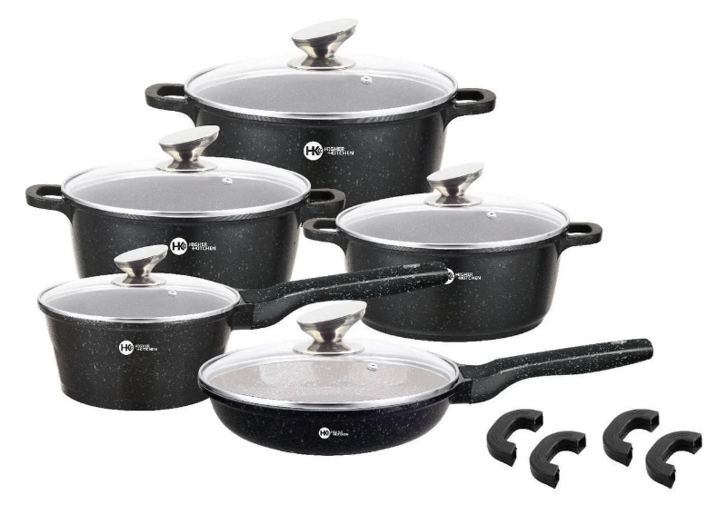 Набор посуды Higher Kitchen HK-305 14 предм. с крышками алюминий с гранитным покрытием кастрюли ковш сковорода
Набор посуды Higher Kitchen HK-305 14 предм. с крышками алюминий с гранитным покрытием кастрюли ковш сковорода