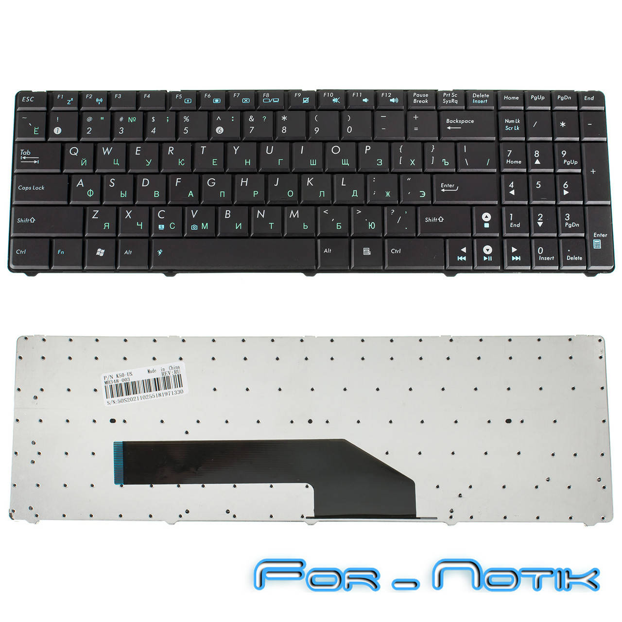 Клавиатура для ноутбука ASUS (K50, K51, K60, K61, K70, F52, P50, X5), rus, black (old design), Черный
Клавиатура для ноутбука ASUS (K50, K51, K60, K61, K70, F52, P50, X5), rus, black (old design), Черный