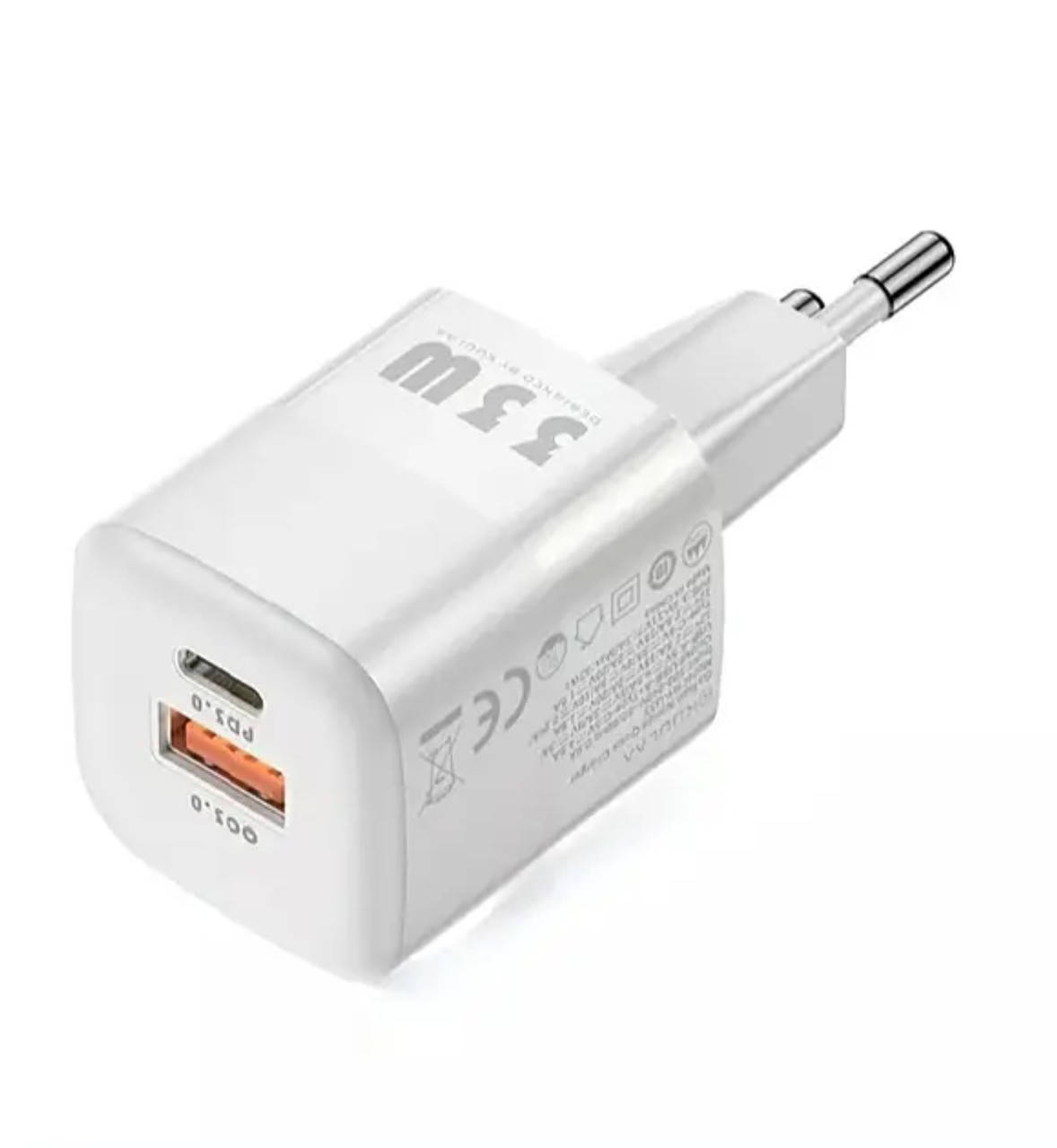 Сетевое зарядное устройство Fast Charge, PD, Quick Charge для телефона планшета ноутбука 33W
Сетевое зарядное устройство Fast Charge, PD, Quick Charge для телефона планшета ноутбука 33W