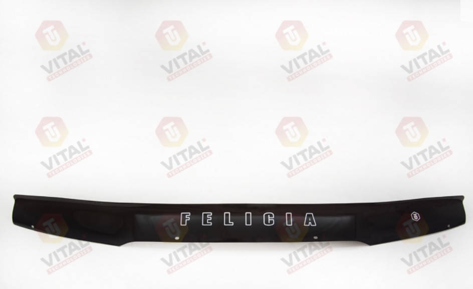 Дефлектор капота VT52 (мухобойка) Skoda Felicia 1998-2001, Vip Tuning, SK02
Дефлектор капота VT52 (мухобойка) Skoda Felicia 1998-2001, Vip Tuning, SK02