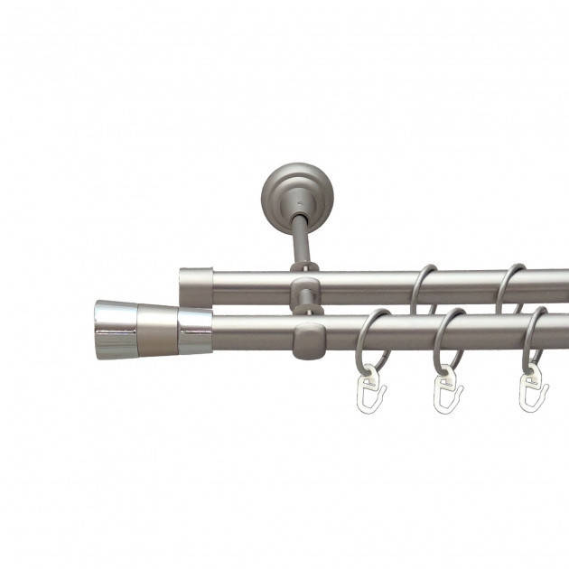Карниз для штор металлический 16/16мм Сатин никель ВАЛЕО
Карниз для штор металлический 16/16мм Сатин никель ВАЛЕО