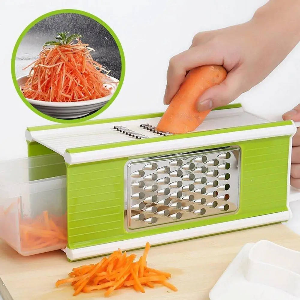 Овощерезка мультислайсер с контейнером для кухни Multi Purpose Grater / Кухонный измельчитель, Зелёный
Овощерезка мультислайсер с контейнером для кухни Multi Purpose Grater / Кухонный измельчитель, Зелёный