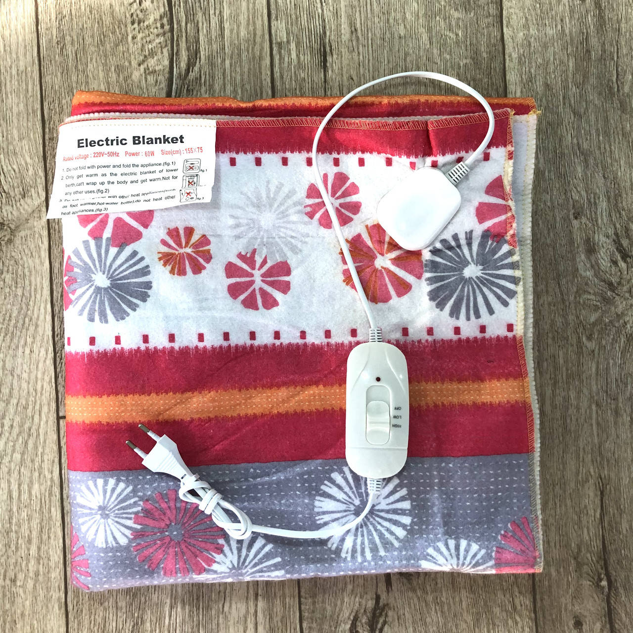 Электропростынь с подогревом односпальная,75х155см, ELECTRIC Blanket(электроодеяло), байка
Электропростынь с подогревом односпальная,75х155см, ELECTRIC Blanket(электроодеяло), байка
