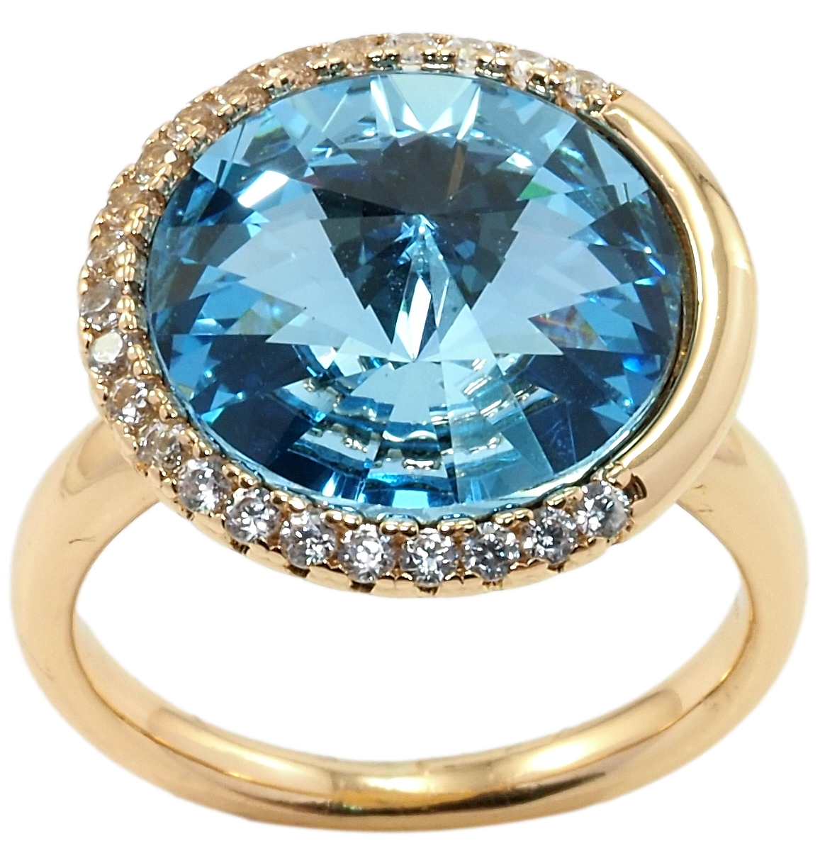 Кольцо Xuping Позолота 18K с кр-ми Swarovski "Aquamarine обрамление цирконием ø 17мм" р. 17,17.5,18.5,19
Кольцо Xuping Позолота 18K с кр-ми Swarovski "Aquamarine обрамление цирконием ø 17мм" р. 17,17.5,18.5,19
