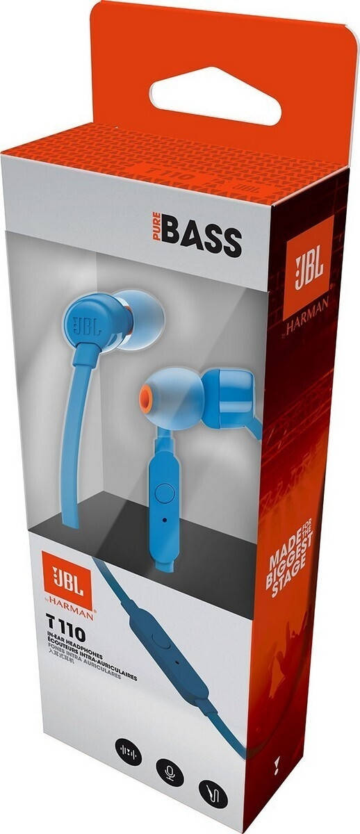 Наушники JBL T110 (JBLT110BLU) Blue, Синий