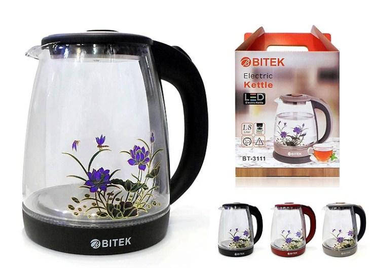 Стеклянный электрочайник Bitek BT-3111 1.8 л, чайник электрический дисковый с подсветкой
Стеклянный электрочайник Bitek BT-3111 1.8 л, чайник электрический дисковый с подсветкой