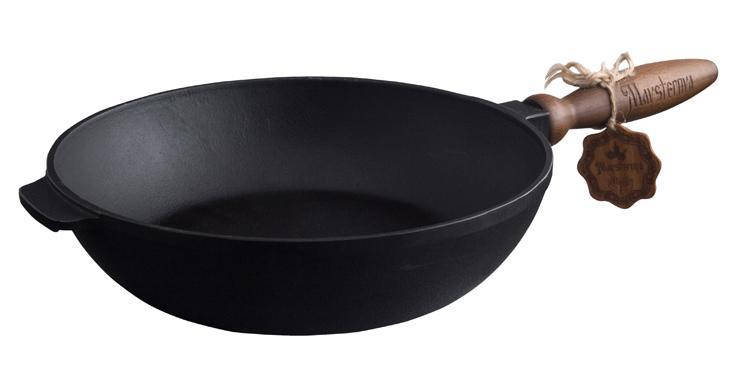 Сковорода-сотейник чугунная "Наша Майстерня" Ø26см с деревянной ручкой 
Сковорода-сотейник чугунная "Наша Майстерня" Ø26см с деревянной ручкой