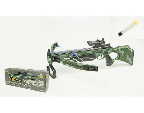 Детский арбалет с лазерным прицелом 35881H, 3 стрелы, Хаки
Детский арбалет с лазерным прицелом 35881H, 3 стрелы, Хаки