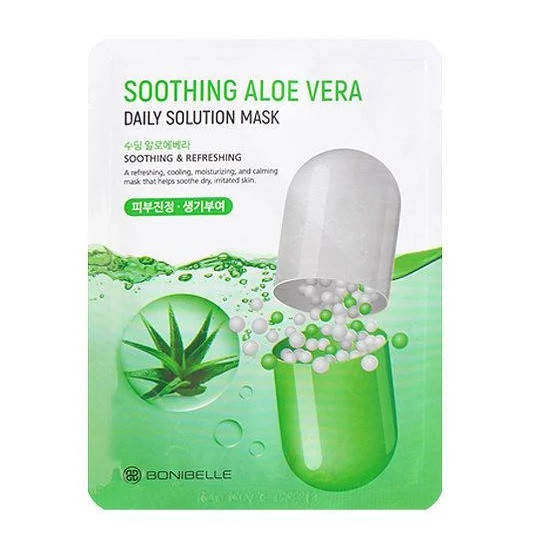 Тканевая маска для лица Enough Bonibelle Soothing Aloe Vera Daily Solution Mask. С алоэ вера
Тканевая маска для лица Enough Bonibelle Soothing Aloe Vera Daily Solution Mask. С алоэ вера