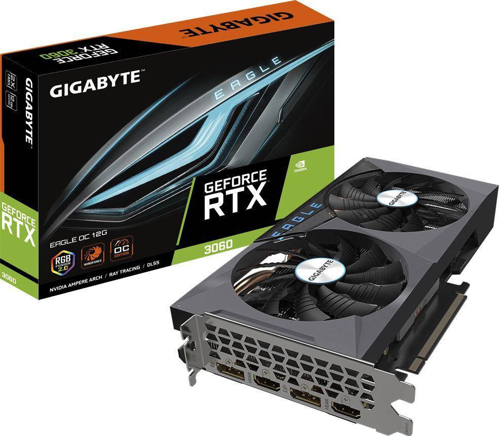 Видеокарта GIGABYTE GeForce RTX 3060 EAGLE OC 12G rev. 2.0 (GV-N3060EAGLE OC-12GD rev.2.0)
Видеокарта GIGABYTE GeForce RTX 3060 EAGLE OC 12G rev. 2.0 (GV-N3060EAGLE OC-12GD rev.2.0)