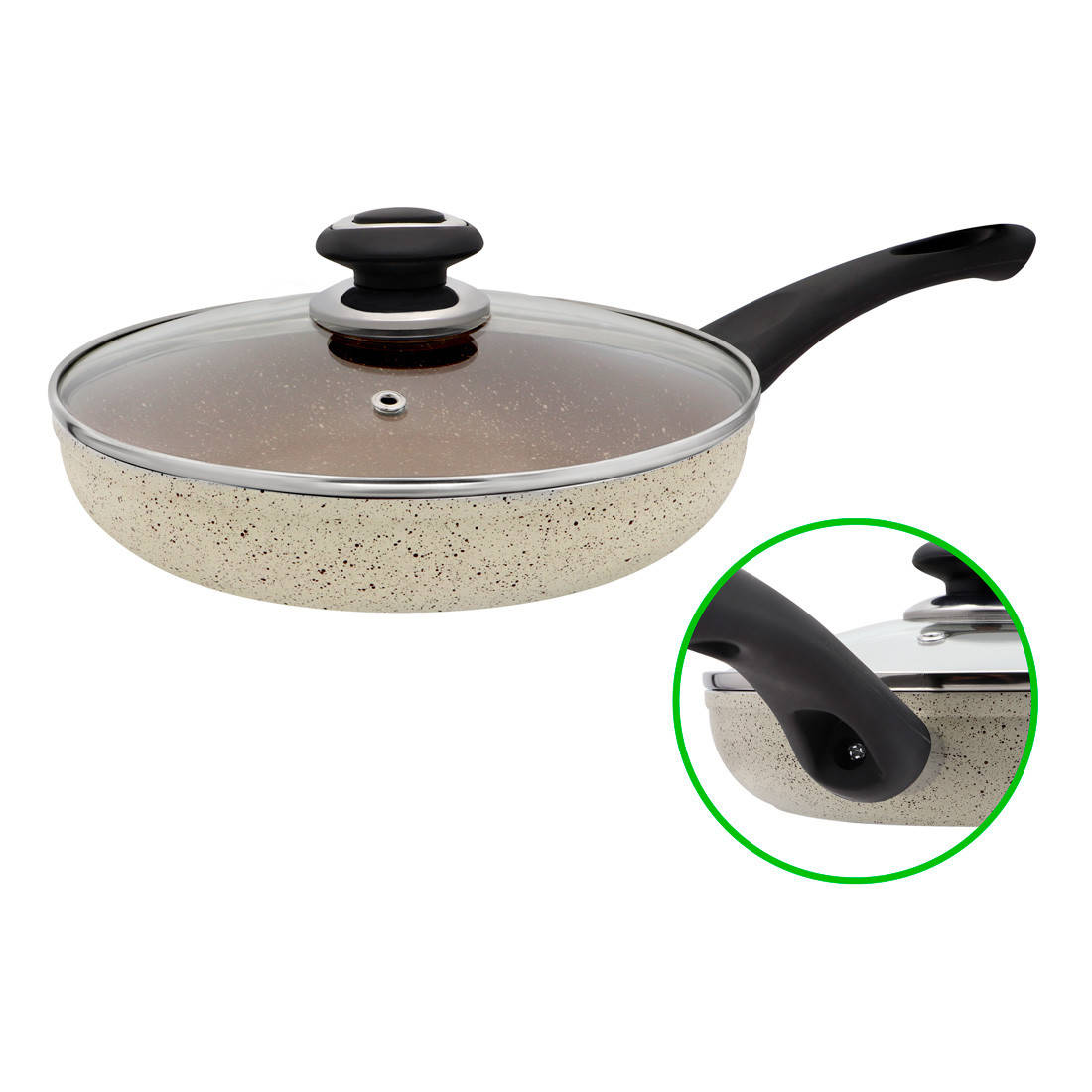 Сковорода с мраморным покрытием D 26 Бежевая FPM-263 - "I" Индукция
Сковорода с мраморным покрытием D 26 Бежевая FPM-263 - "I" Индукция