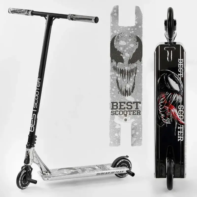 Самокат трюковый Best Scooter серый SIMBIOTE Веном HIC система пеги алюминиевый диск и дека колёса 120мм
Самокат трюковый Best Scooter серый SIMBIOTE Веном HIC система пеги алюминиевый диск и дека колёса 120мм