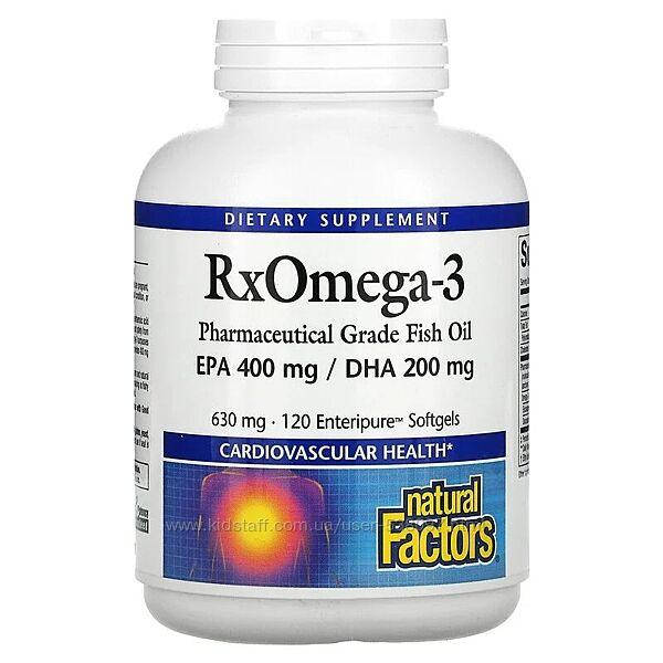 Natural Factors, Rx Omega-3, 120 капсул