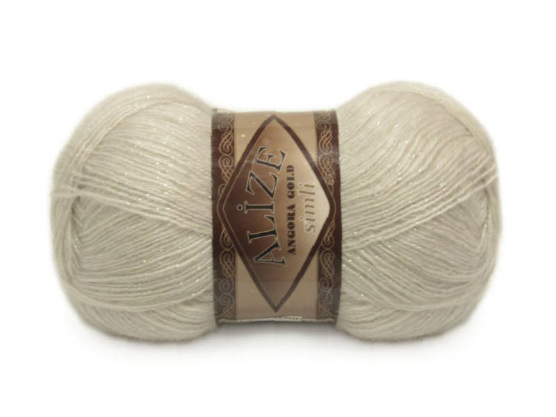 Alize Angora Gold Simli, Слоновая кость №599, Молочный