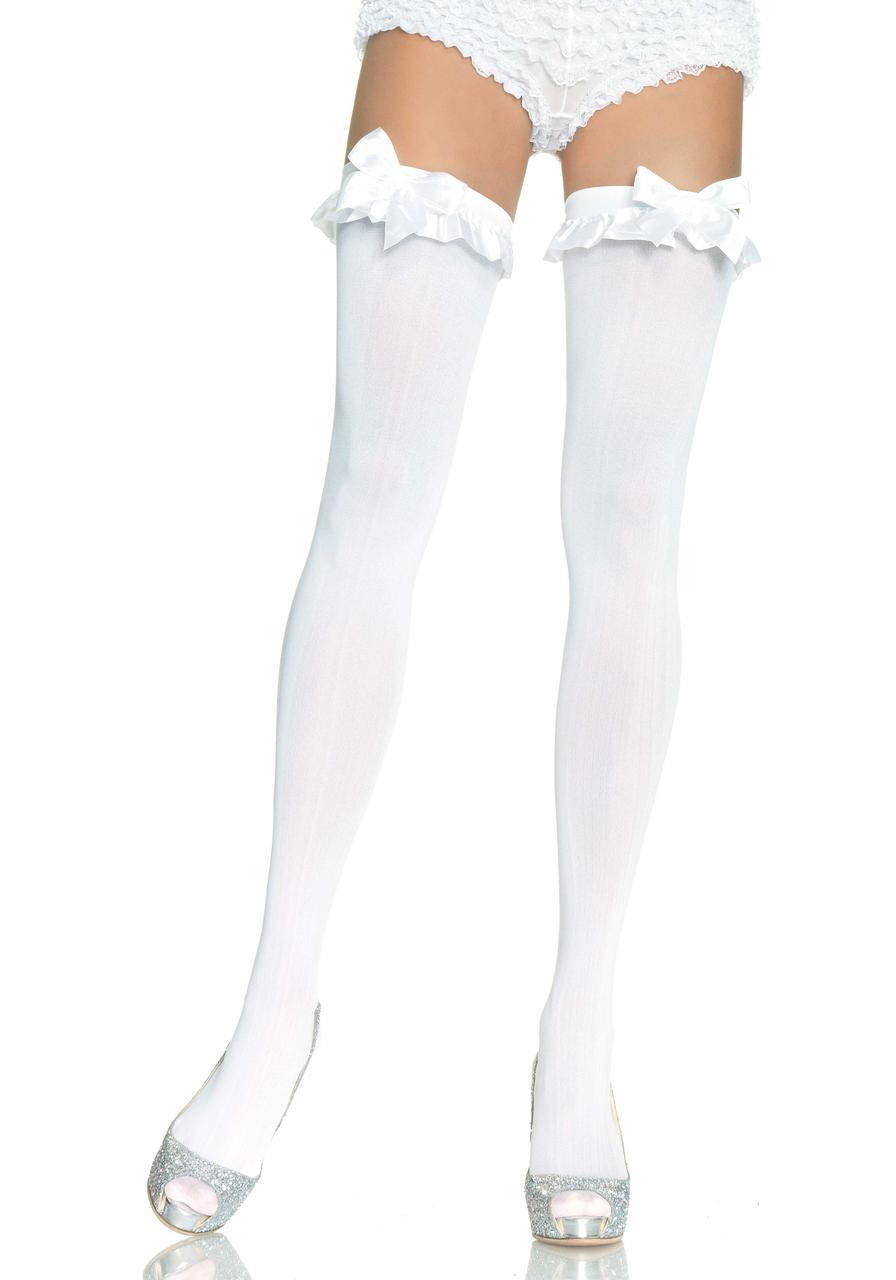 Высокие белые чулки с бантиком Opaque Thigh Highs With Bow от Leg Avenue | KNOPKA, Белый
Высокие белые чулки с бантиком Opaque Thigh Highs With Bow от Leg Avenue | KNOPKA, Белый