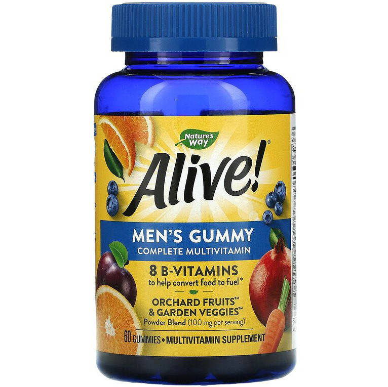 Витамины для мужчин Nature's Way, Alive! "Men's Gummy Complete Multivitamin" с фруктовым вкусом (60 конфет)
Витамины для мужчин Nature's Way, Alive! "Men's Gummy Complete Multivitamin" с фруктовым вкусом (60 конфет)
