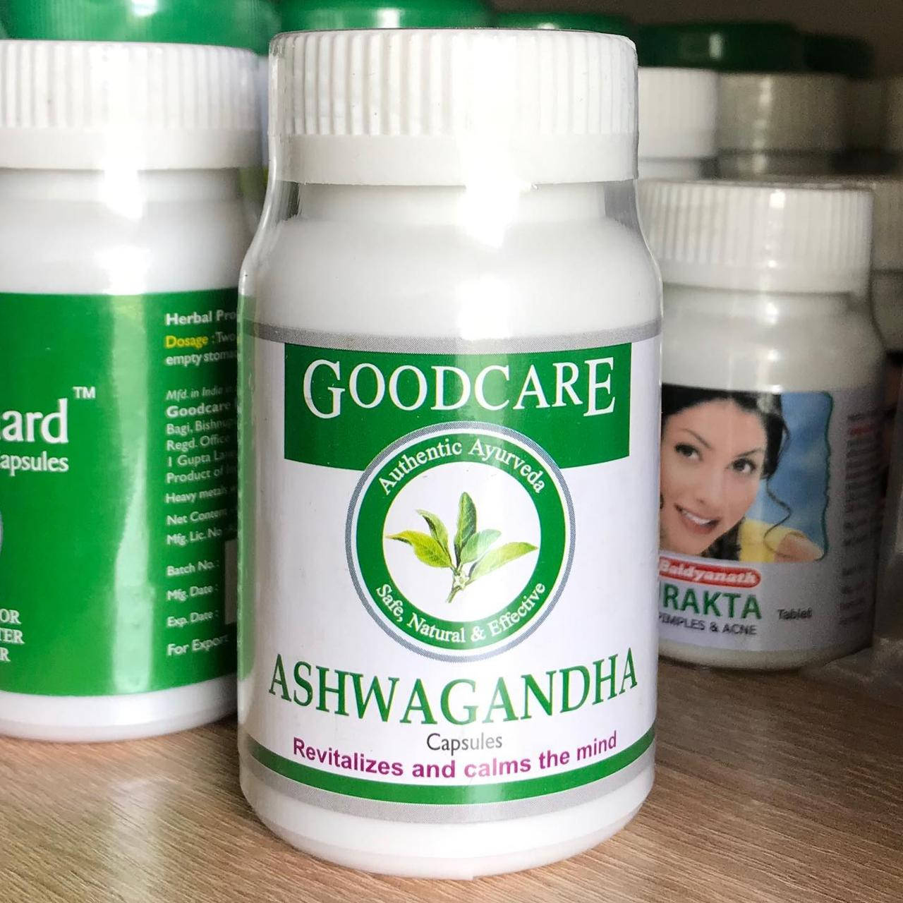 Ашвагандха, Ашваганда ГудКер, 60 кап., Ashwagandha Goodcare, Ашвагандха ГудКэр, позбавить від перевтоми,
Ашвагандха, Ашваганда ГудКер, 60 кап., Ashwagandha Goodcare, Ашвагандха ГудКэр, позбавить від перевтоми,