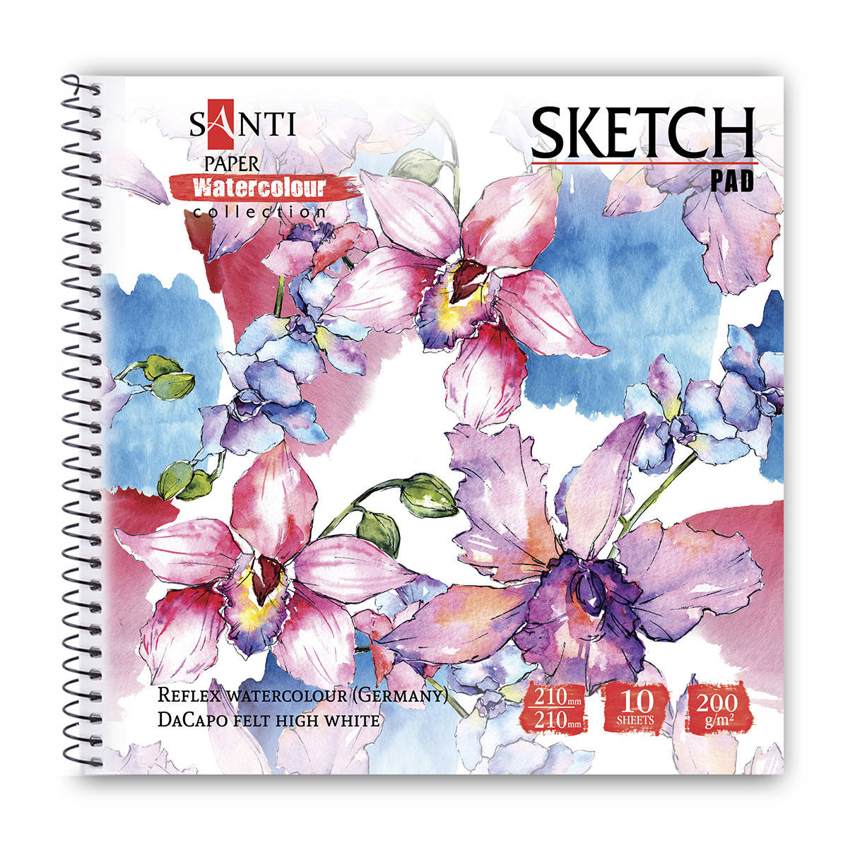 Альбом для акварели SANTI "Flowers", 210*210 мм, "Paper Watercolour Collection", 10 л, 200, Белый
Альбом для акварели SANTI "Flowers", 210*210 мм, "Paper Watercolour Collection", 10 л, 200, Белый