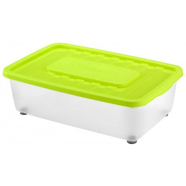 Ящик пластиковый 25 л Heidrun Boxmania 56*37*18 см AR-1565) под кровать на колесах, Салатовая крышка,
Ящик пластиковый 25 л Heidrun Boxmania 56*37*18 см AR-1565) под кровать на колесах, Салатовая крышка,