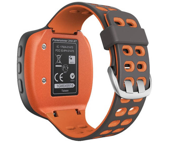 Cменный силиконовый ремешок для часов Garmin Forerunner 310XT Серо-оранжевый 
Cменный силиконовый ремешок для часов Garmin Forerunner 310XT Серо-оранжевый