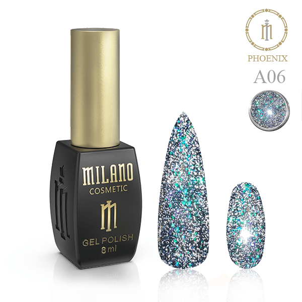 Гель-лак Milano 8ml PHOENIX(Феникс) № A-06 (светоотражающий, для коротких ногтей, красивый маникюр)
Гель-лак Milano 8ml PHOENIX(Феникс) № A-06 (светоотражающий, для коротких ногтей, красивый маникюр)
