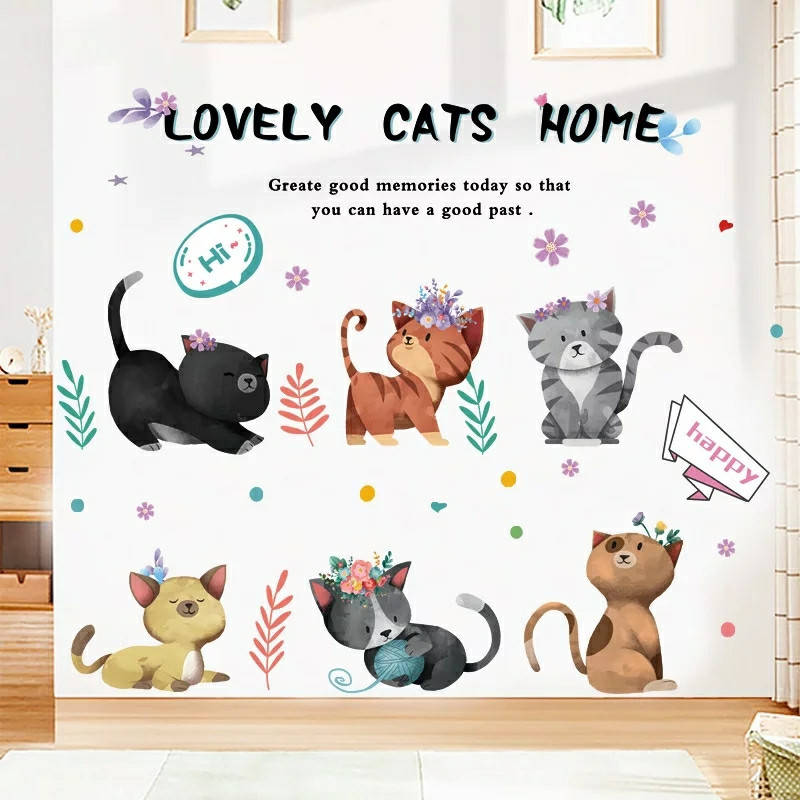 Наклейка на стену виниловая для детей, наклейки в детсад "6 котов Lovely Cats Home" 50см*135см (лист50см*70см)
Наклейка на стену виниловая для детей, наклейки в детсад "6 котов Lovely Cats Home" 50см*135см (лист50см*70см)