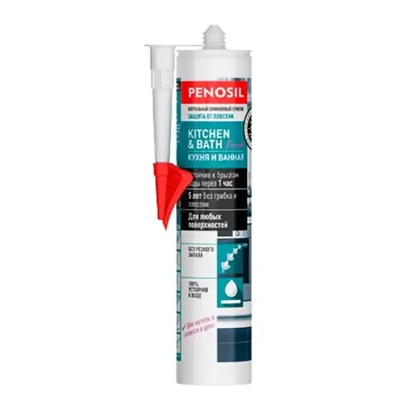 Силіконовий герметик для кухні та ванни Penosil Kitchen&Bath Fresh (310 мл, прозорий) (H4151)
Силіконовий герметик для кухні та ванни Penosil Kitchen&Bath Fresh (310 мл, прозорий) (H4151)