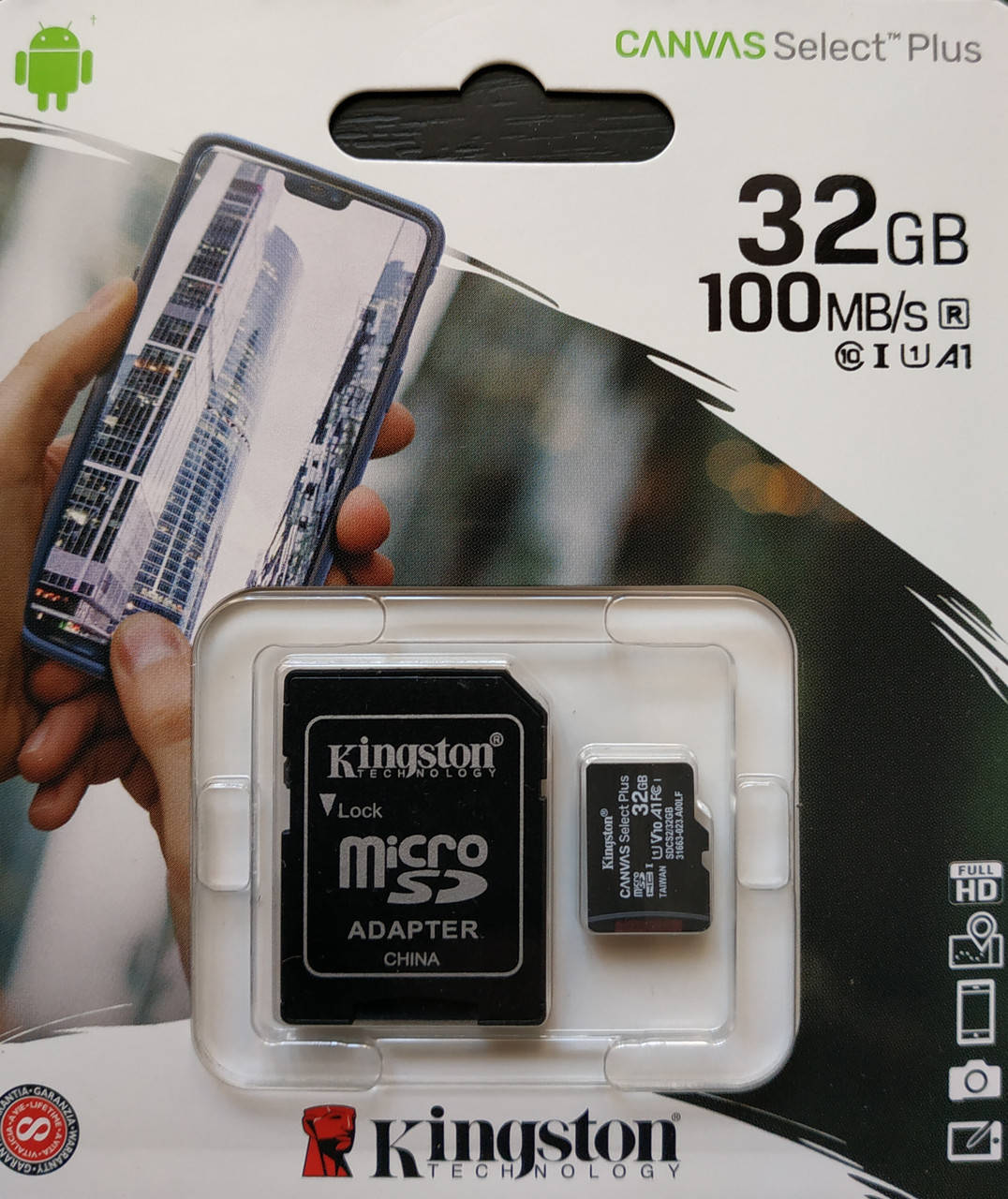 Карта памяти микро SDHC Kingston Canvas Select Plus 32 гб класс 10 UHS-1 A1 с адаптером
Карта памяти микро SDHC Kingston Canvas Select Plus 32 гб класс 10 UHS-1 A1 с адаптером