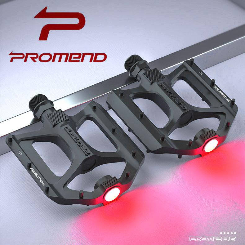 Promend M28E алюминиевые педали с подсветкой для велосипеда на DU подшипниках (велопедали, велосипедные)
Promend M28E алюминиевые педали с подсветкой для велосипеда на DU подшипниках (велопедали, велосипедные)