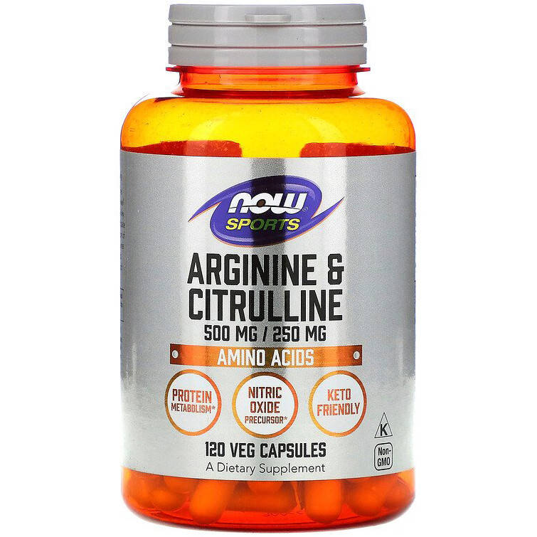 Аргинин и цитруллин NOW Foods, Sports "Arginine & Citrulline" 500 мг / 250 мг (120 капсул)
Аргинин и цитруллин NOW Foods, Sports "Arginine & Citrulline" 500 мг / 250 мг (120 капсул)