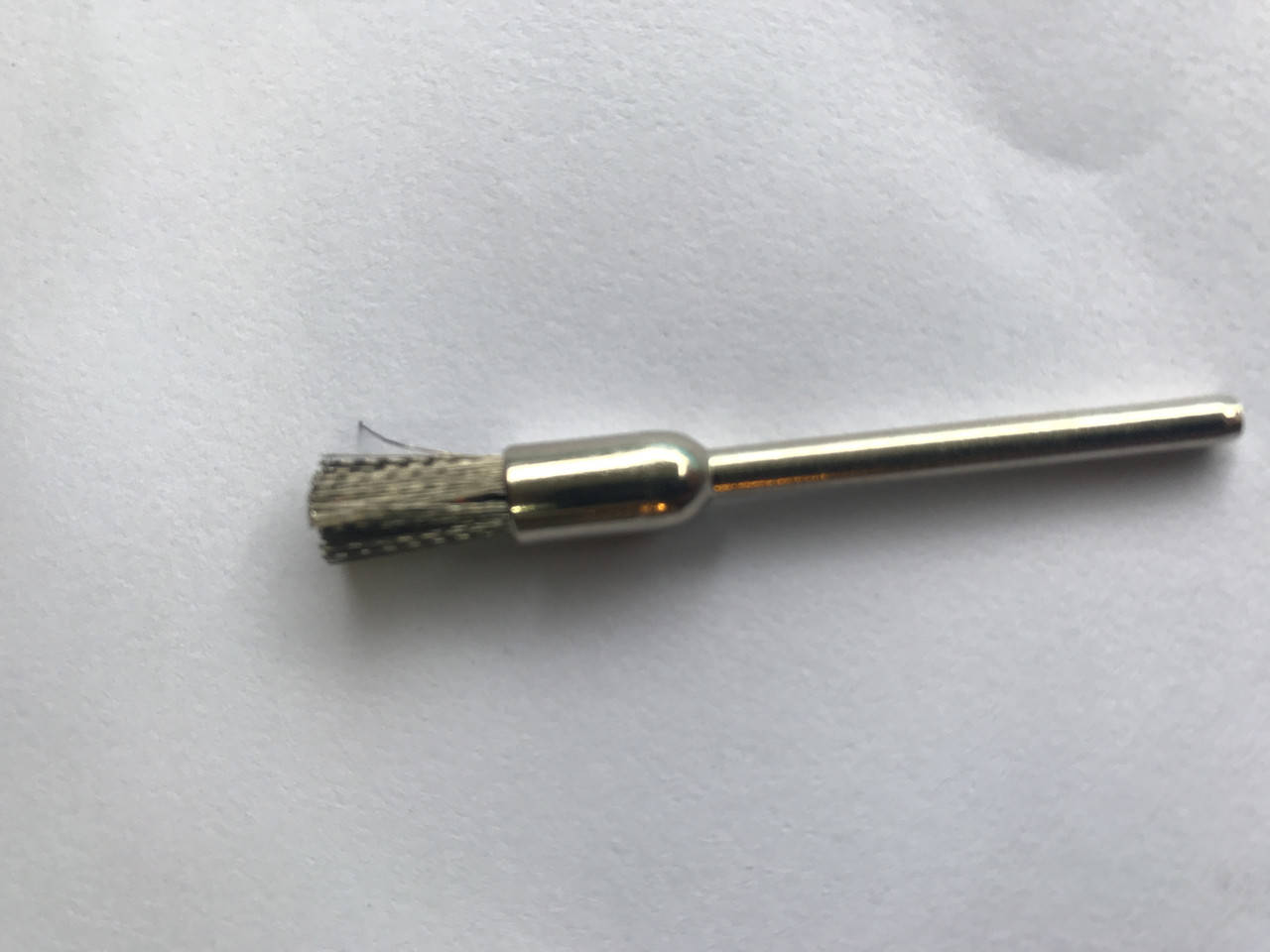 Щетка крацовочная конусная. Сталь . d 5 mm. Для гравировальной машинки.
Щетка крацовочная конусная. Сталь . d 5 mm. Для гравировальной машинки.