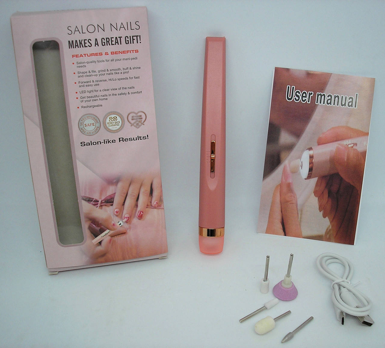 Фрезер для маникюра и педикюра Flawless Salon Nails с встроенным аккумулятором зарядка от ЮСБ USB, Розовый
Фрезер для маникюра и педикюра Flawless Salon Nails с встроенным аккумулятором зарядка от ЮСБ USB, Розовый
