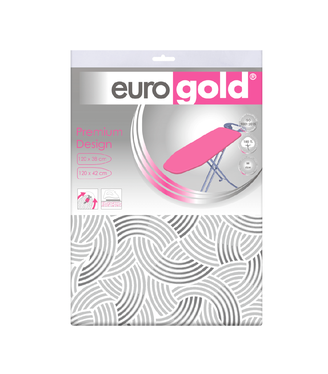 Чехол сменный для гладильной доски Eurogold (Евроголд) Premium DC42F3 (120*38см, 120*42см)
Чехол сменный для гладильной доски Eurogold (Евроголд) Premium DC42F3 (120*38см, 120*42см)
