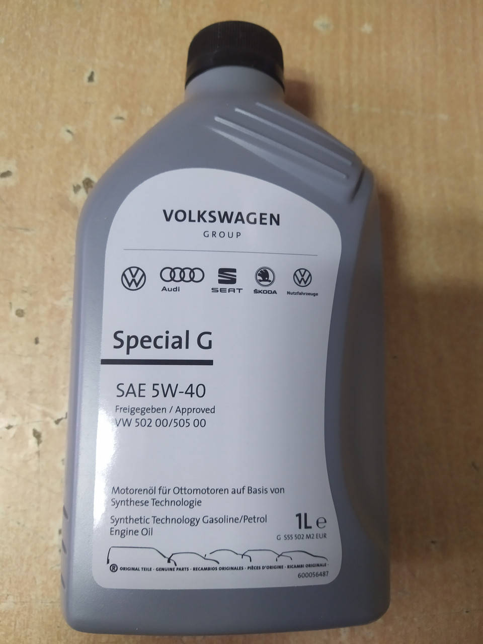 Моторное масло VAG Special G 5W-40 (VW 502.00/505.00) 1л. GS55502M2 - производства Италии
Моторное масло VAG Special G 5W-40 (VW 502.00/505.00) 1л. GS55502M2 - производства Италии