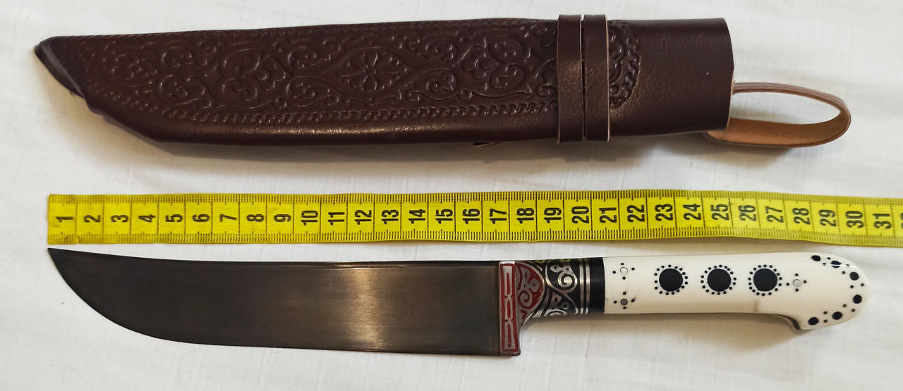 Нож Пчак, узбекских мастеров. (0106), Белый 
Нож Пчак, узбекских мастеров. (0106), Белый